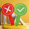 4Pcs Double Sided Hand Held Response Card Portable Classroom Response Signs  Photography Prop