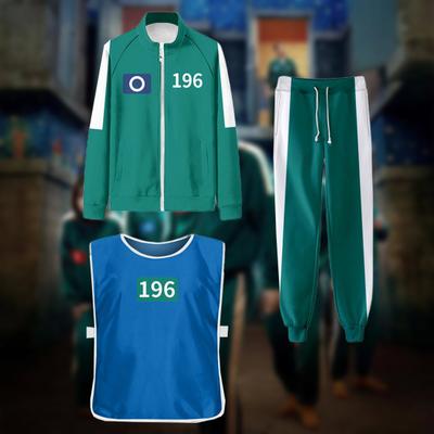 Conjunto de Disfraz de Cosplay de Juego Coreano de 3 Piezas/Set Traje de la Serie Squid Chaqueta Pantalones Chaleco Chándal Casual
