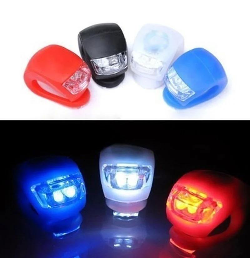LED Silikonové Světlo na Horské Kolo Přední Zadní Světla Kolo Světlo Klip Příslušenství na Kolo