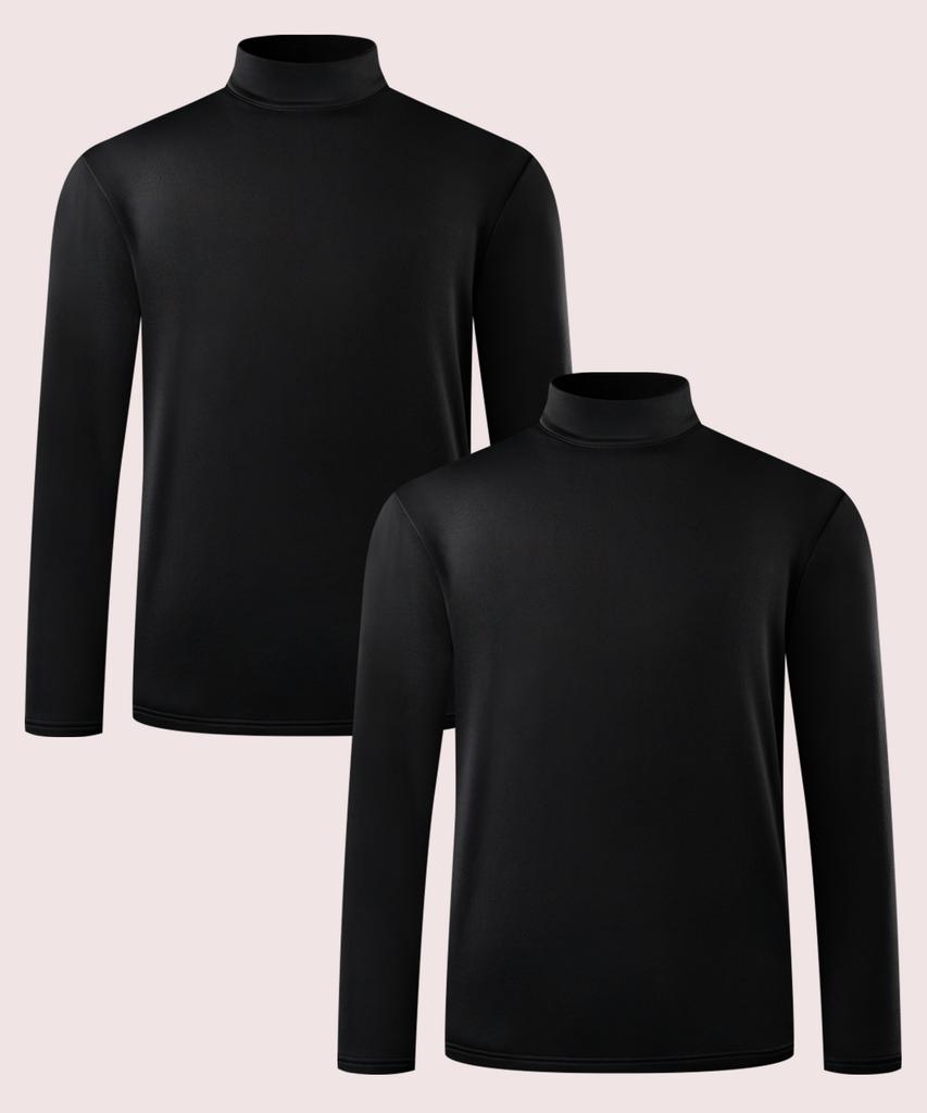 ARMEDES [2Pack] Men'S Brushed Regular Fit Turtleneck T-Shirt Ar-43 (3 Colors)