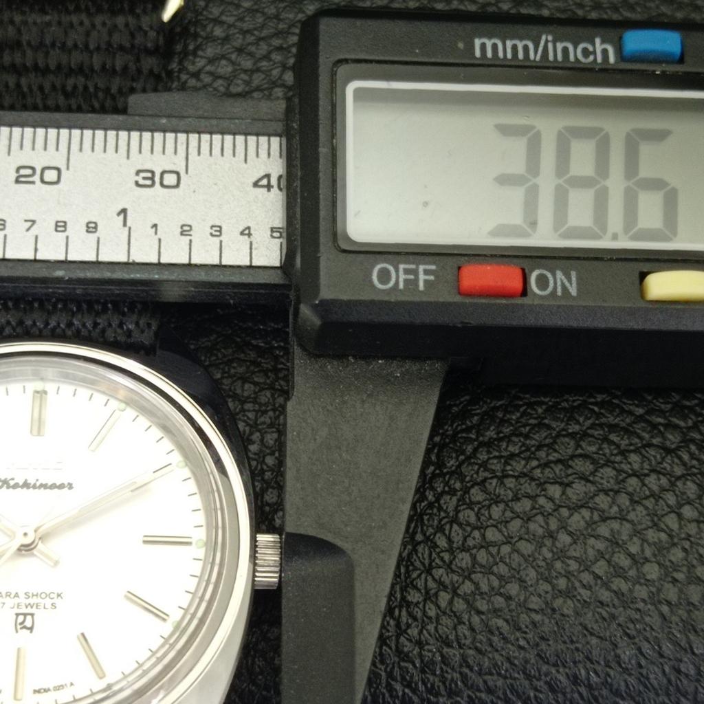 HAND-WINDING VINTAGE HMT KOHINOOR INDIAN MENS SILVER COLOR DIAL WATCH a440974-4 HT-a440974