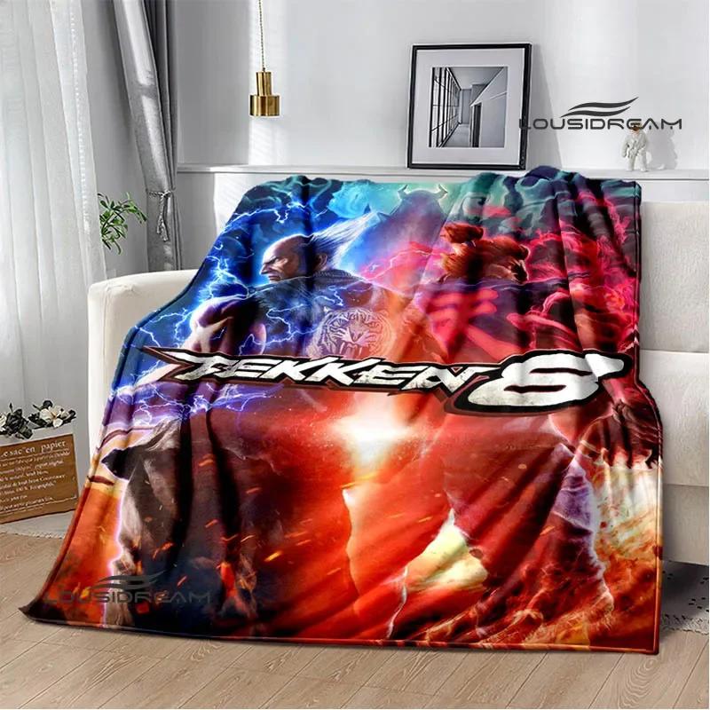 3D game tekken8 Printed blankets picnic blanket Warm blankets Flannel Soft Cozy Blanket Home travel blanket Birthday Gift