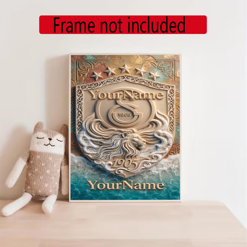 Galatasaray Personalized Name Round Diamond Painting Kit Diamond Embroidery Painting Rhinestones Mosaic Frameless Handwork Decoration Arts