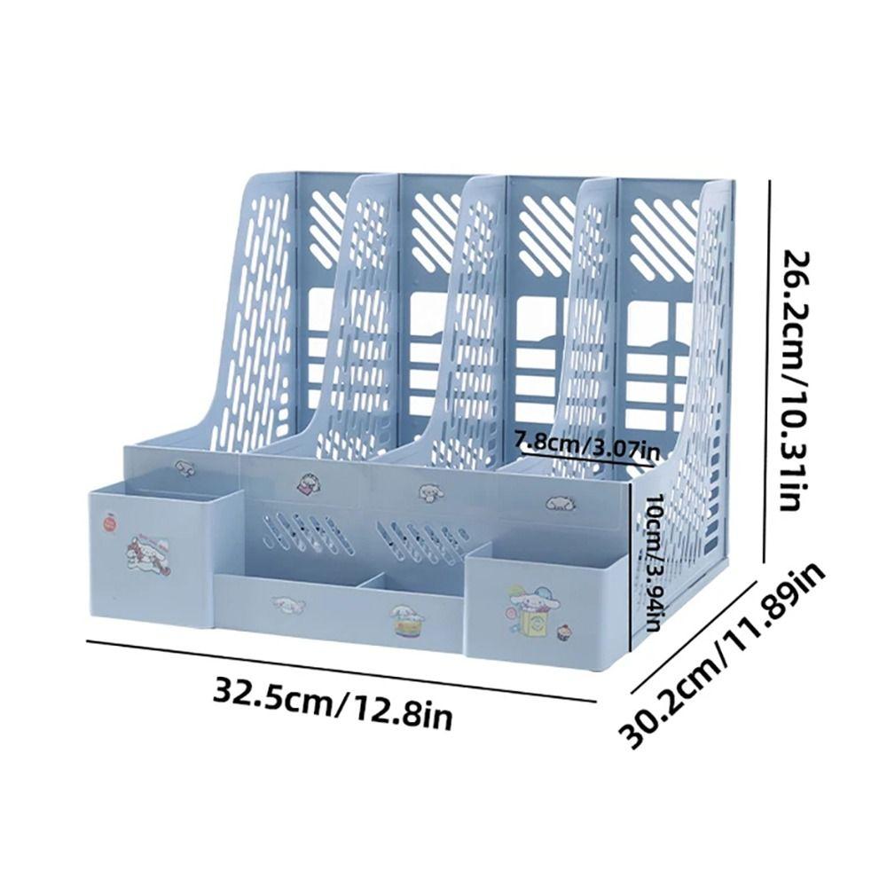 1Pcs Large Capacity Desktop File Rack Multi-layer Thickened File Holder Tray A4 Document Certificates Plastic