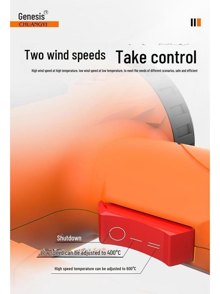 Chuangyi High-Power Digital Display Industrial Hot Air Gun for Precision Heating