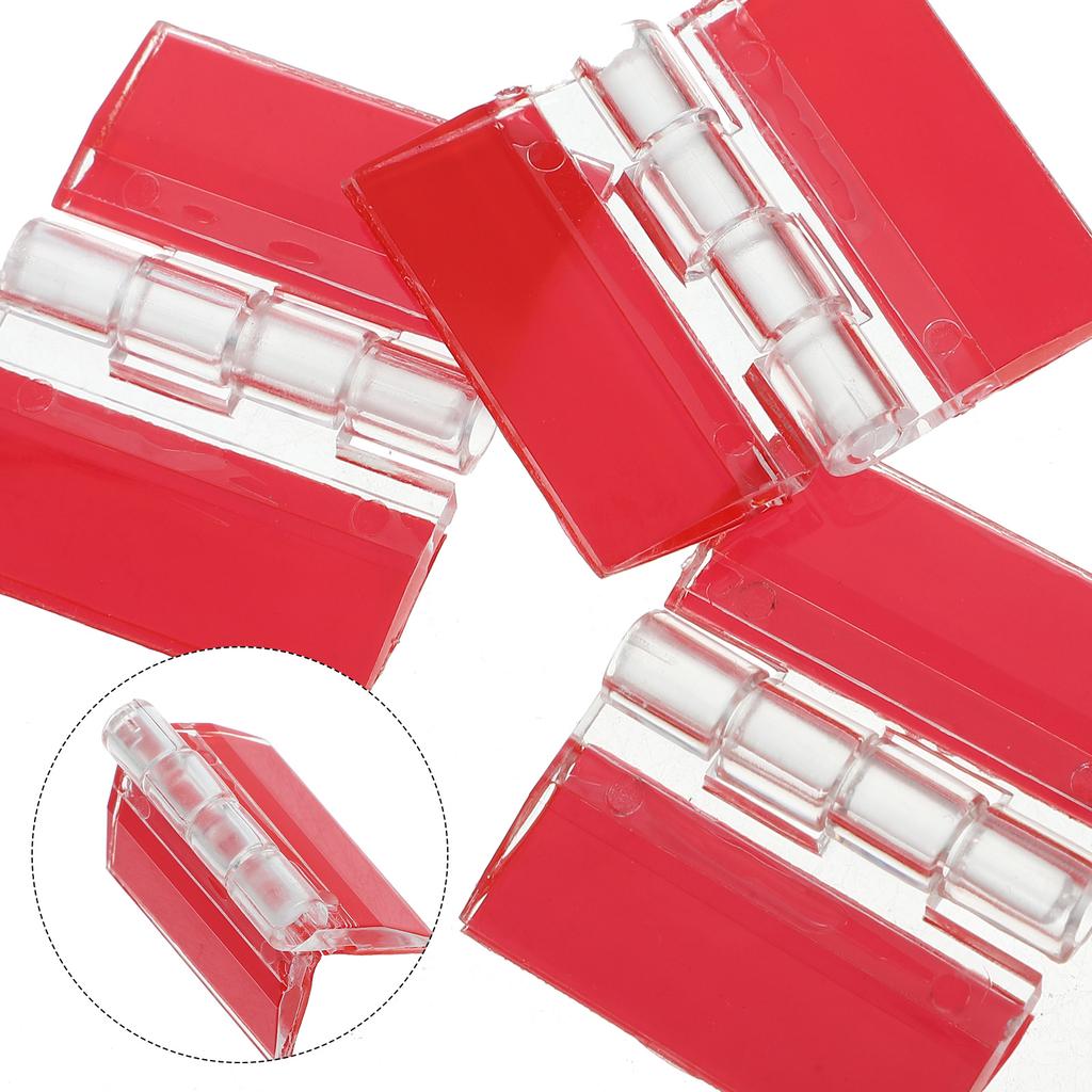 4pcs Acrylic Self-Adhesive Hinges Replacement Multi-Functional Flexible Hinges For Cabinet Box Small Furniture Lid Hinge
