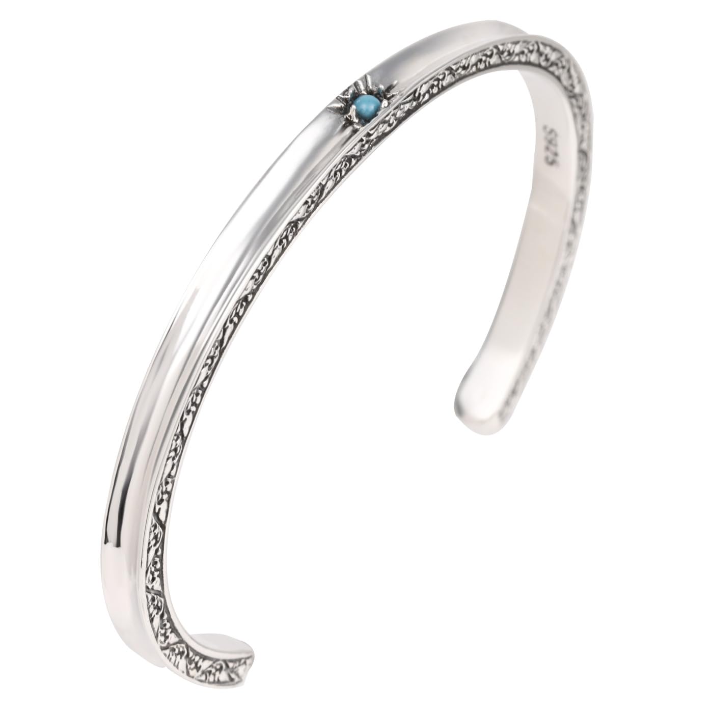 

Bangle Silver 925 Turquoise Tribal Accessory Bracelet [sakuto] Men s