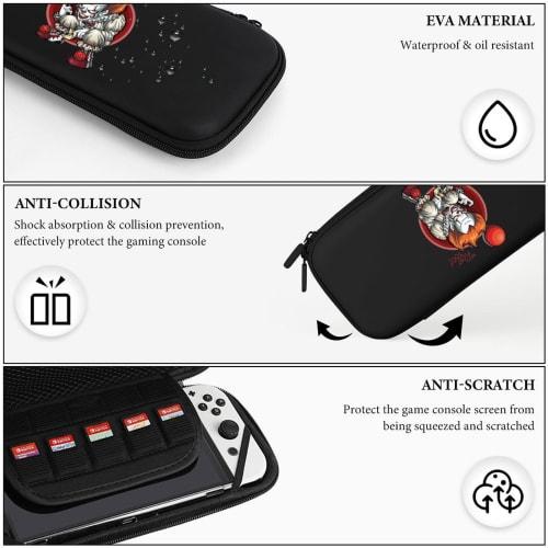 Pennywise Switch Case, Storage Bag, Game Console Storage Bag, Carrying Case, Protective Case for Switch, Large Capacity Game Card Storage, Holds 15 Ga