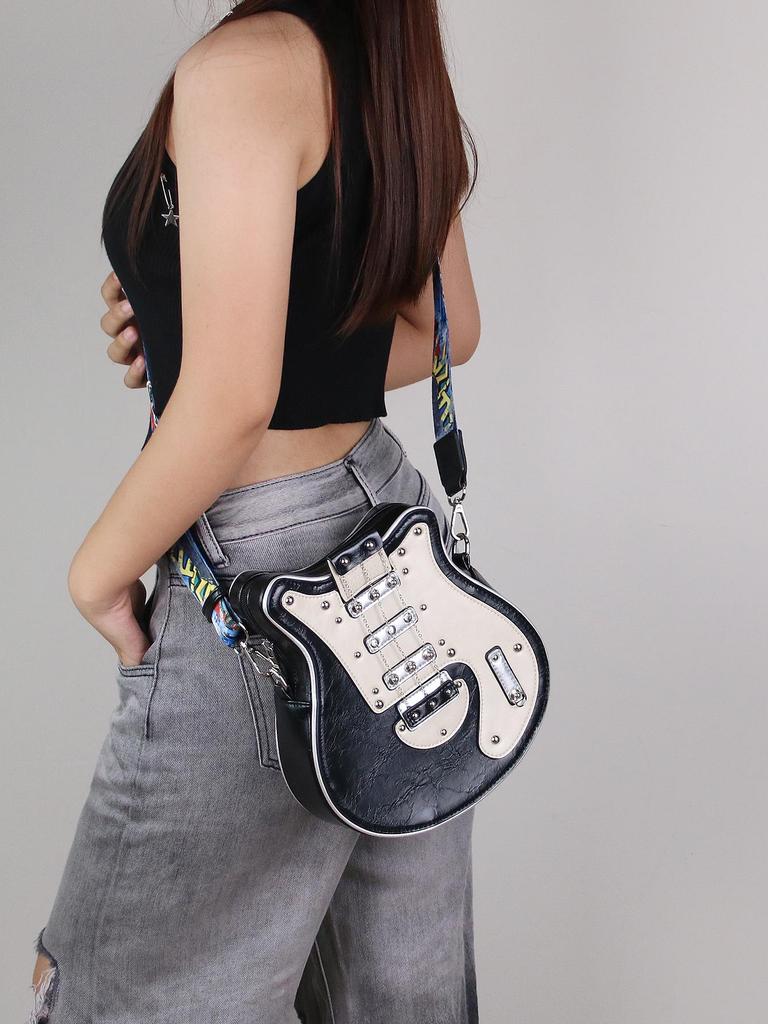Y2K Pikantna Dziewczyna Retro Torba Crossbody w Kształcie Gitary