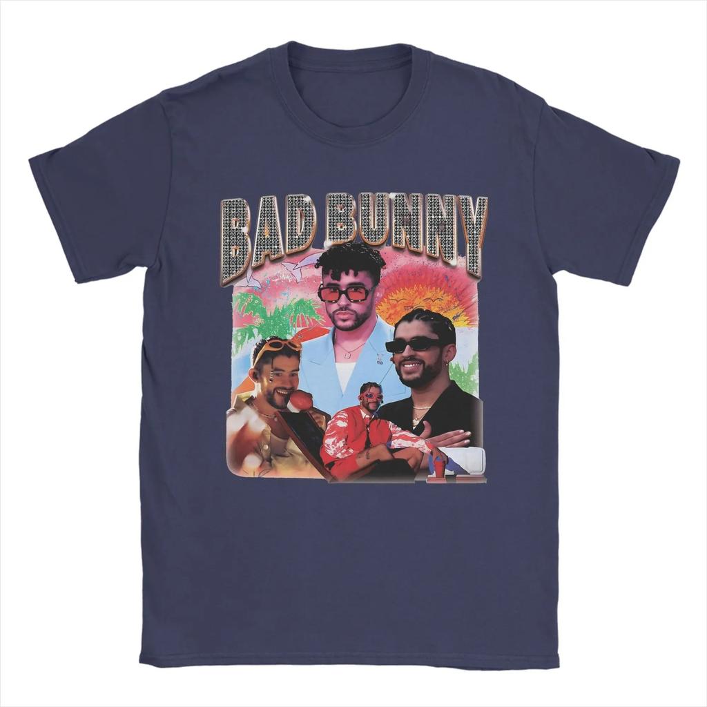 ZX Bad Bunny Tropical Diamond Text Fan Tribute Cotton TShirt Loose Fit for Latin Music Fans Comfortable Fashion Tshirts