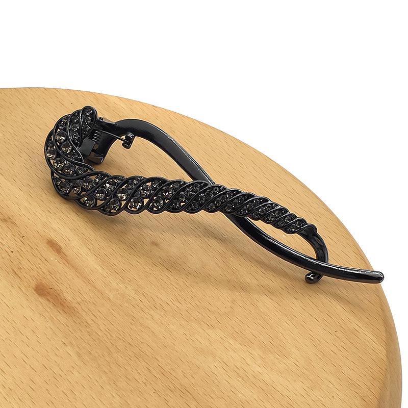 Luxury Alloy Rhinestone Hair Claw Clip for Women – Anti-Collapse Hold