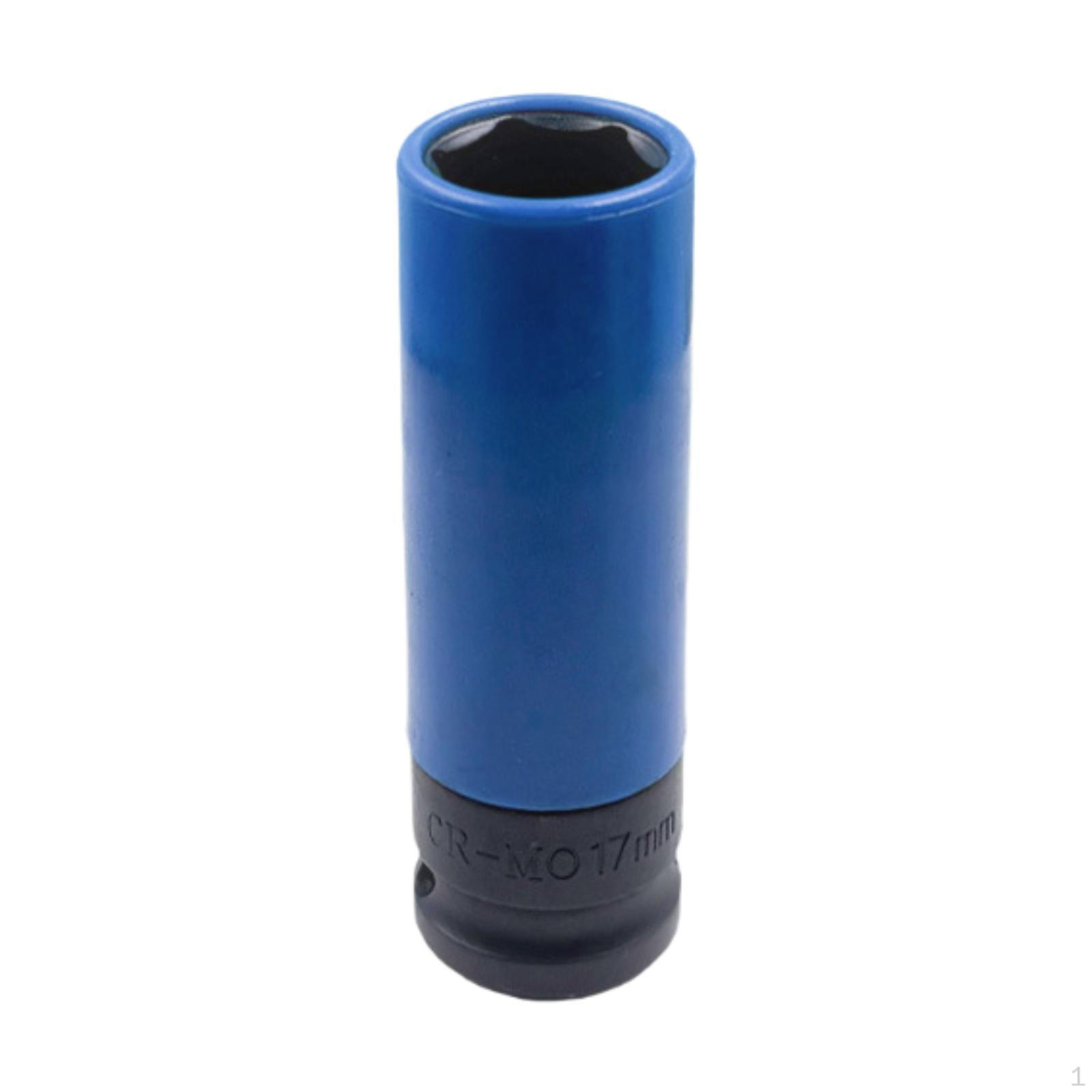 

Ударный гайковерт с приводом 1/2 дюйма, колесная головка для инструмента для снятия колесных гаек 17mm синий