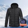 Casaco aquecido elétrico USB com capuz colete aquecedor térmico de inverno masculino