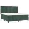 3129468 vidaXL Lit à sommier tapissier et matelas Vert foncé 180x200cm Velours