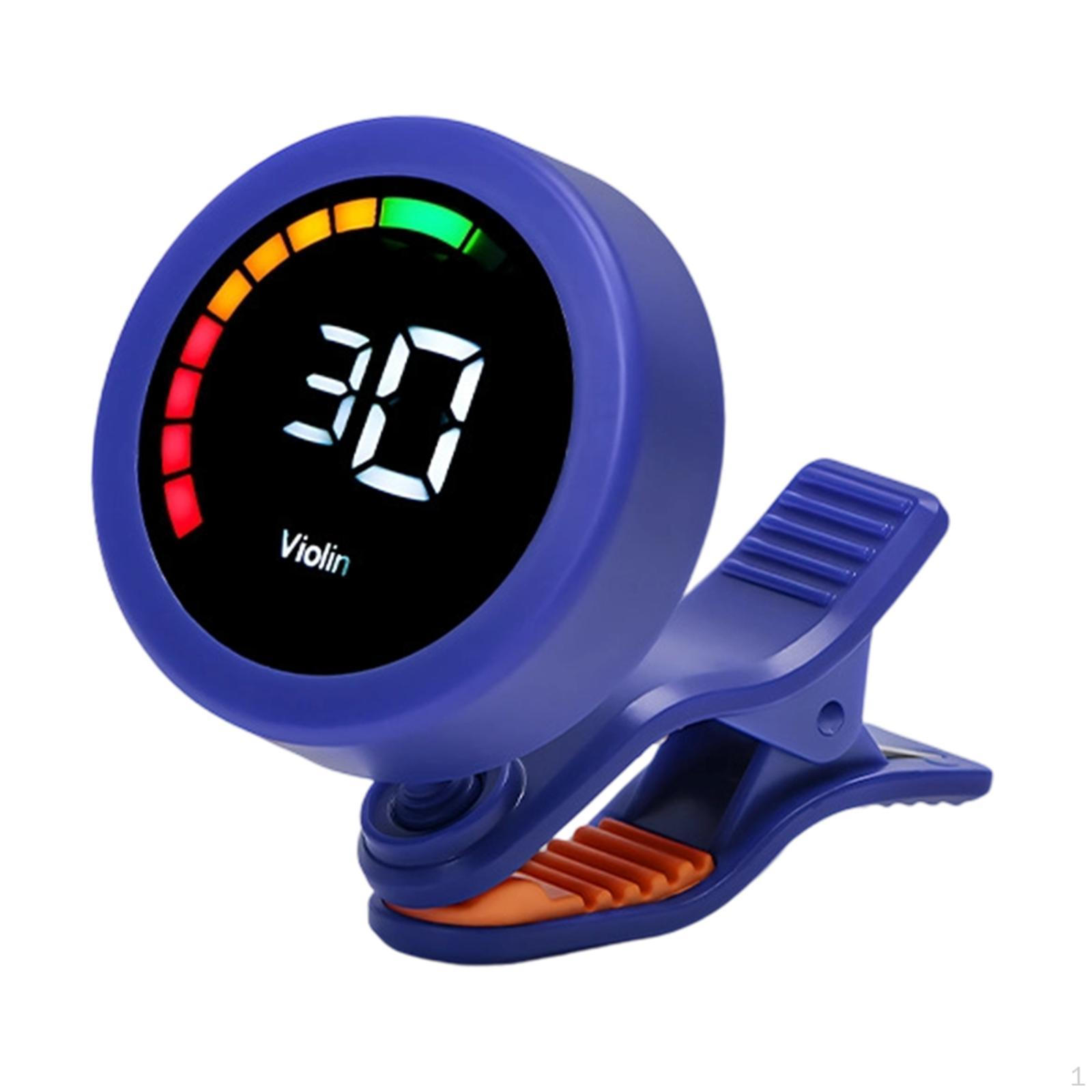 

Guitar Tuner Clip on Easy to Use Versatile Display Quick & Accurate Tuning Banjo Beginners синий