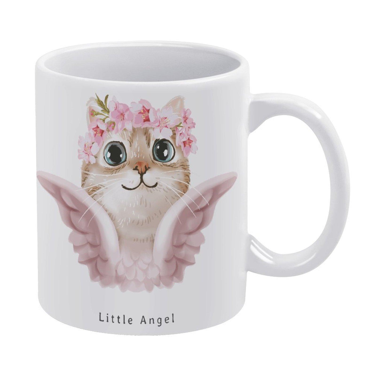 

1Pack 11oz White Ceramic Mug Double-Sided Printed Graphic Coffee Cup Gift Choice For Home Office Everyday Use білий