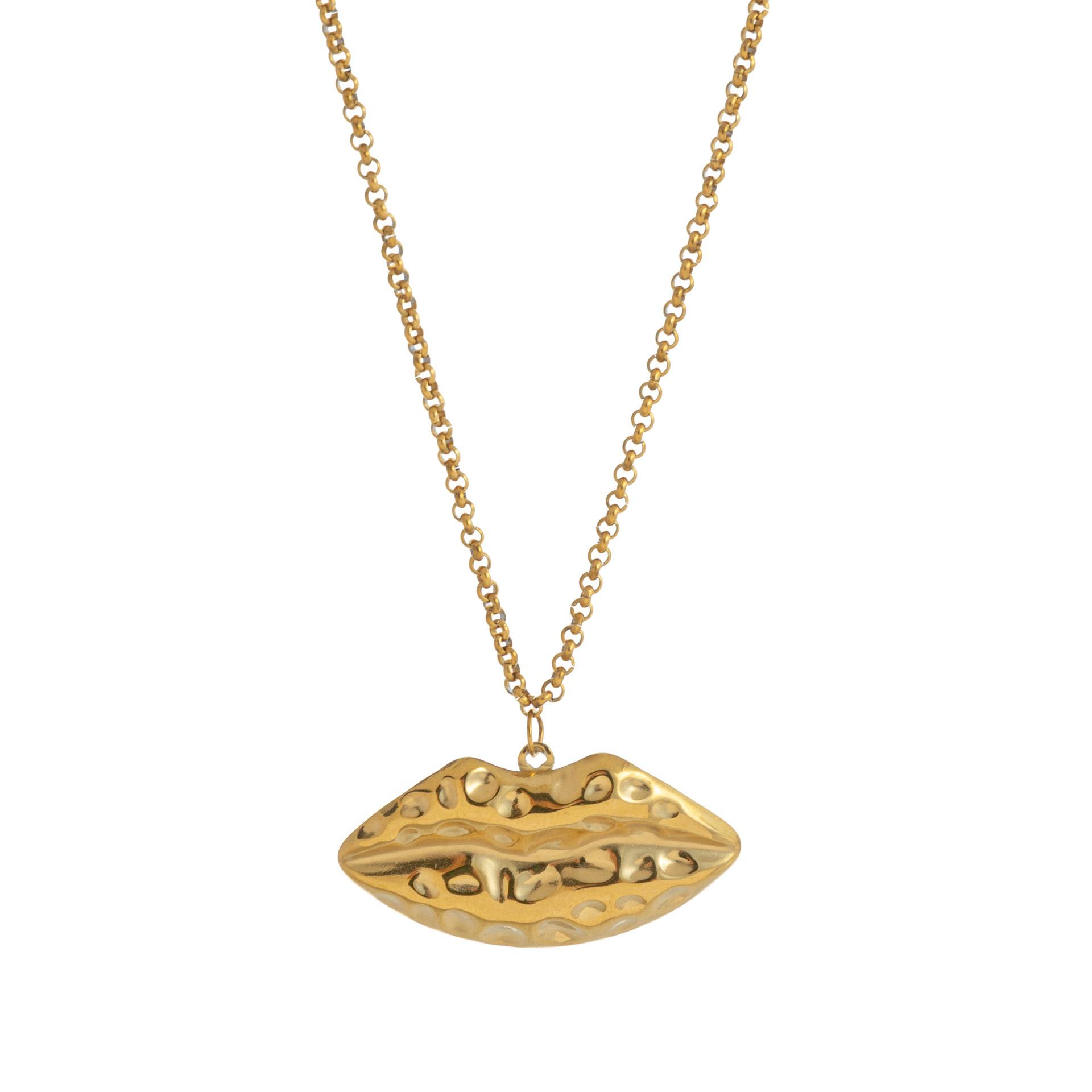 

Fashion Clover Necklace Pendant Wind Niche Versatile Sweet Fresh Retro Eyes Lips