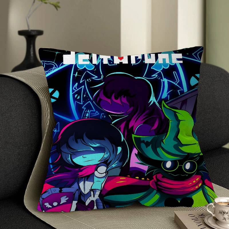 Cartoon Game Deltarune Cushion Cover Inches Farmhouse Decor Home Throw Pillow Covers for Couch Decorations