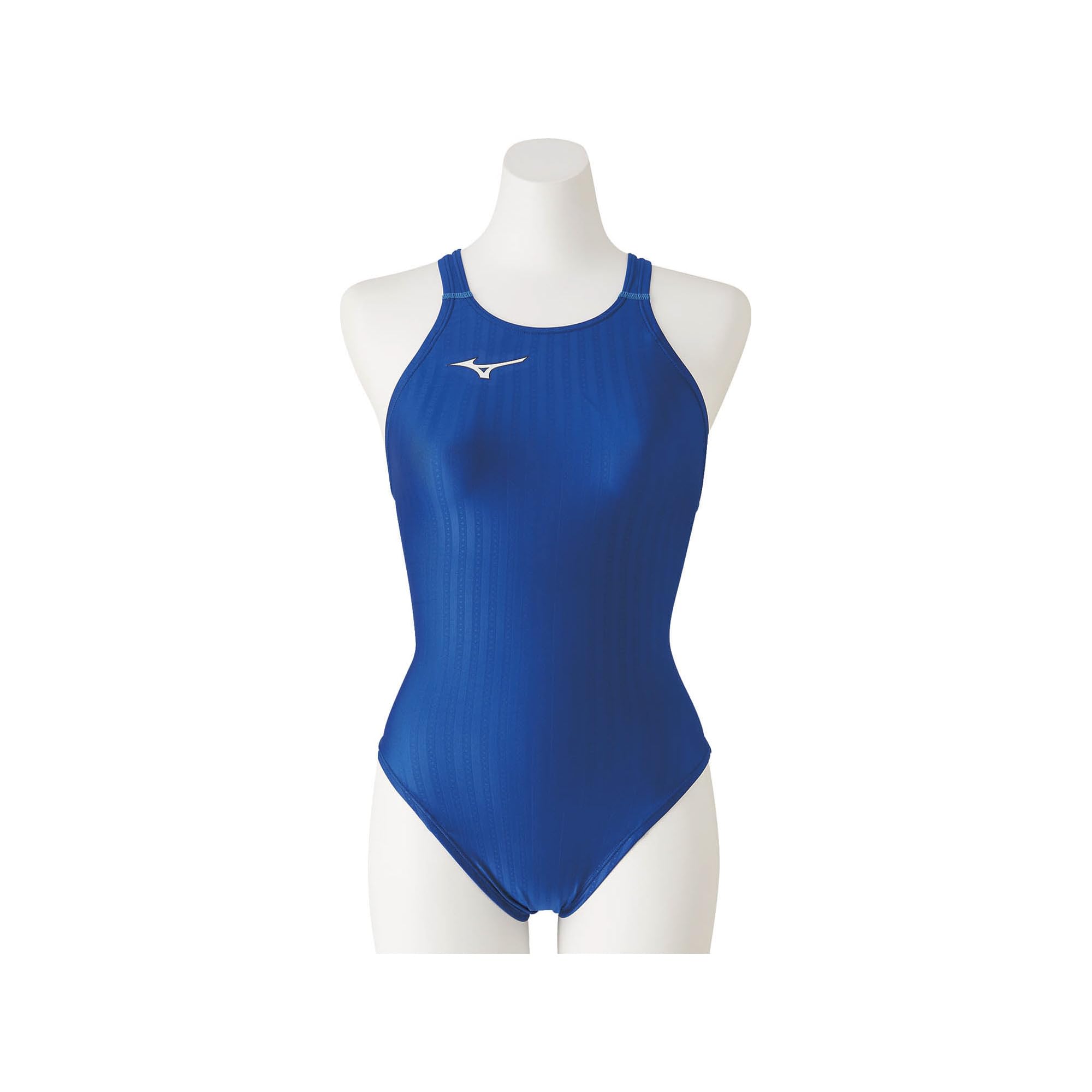 

MIZUNO Stream Ace Racing Medium Cut Open FINA Swimming Approved Women s Swimsuit, (Lace Back), N2MA0223, Color Blue, Size M, (International