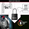 Master Lock Pack of 3 Heavy Duty Laminated Steel Padlocks, Medium Shackle