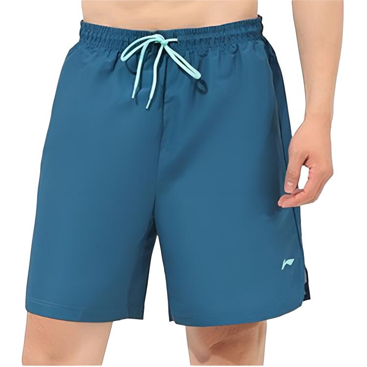 Li Ning Swimming Shorts Men's Blue Green LNKW030-1