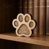 Pet Remembrance Box for Cat Hair Keepsake Box, Cute Paw Shape Memorial Wooden Fur Dogs And Cats, Loss Sympathy Gift Small
