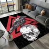 VIKAMA Vintage Runen Kriegsgott Muster Teppich Langlebig und Pflegeleicht Wohnzimmer Schlafzimmer Spielzimmer Teppich Heimdekoration