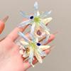 Hair Clip Blue Flowers Starfish Decoration Hair Pin Beach-themed Hair Barrette Tropical Hair Accessory Daily Wear
