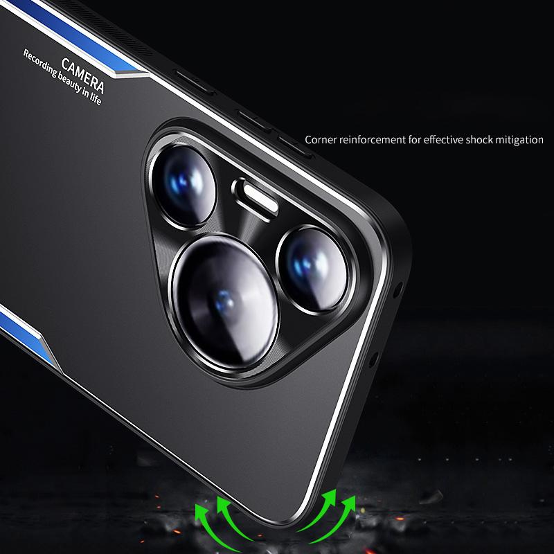 

For Huawei Pura 70 Pro/70 Pro+ Case Aluminium Alloy+TPU Protective Phone Cover Silver