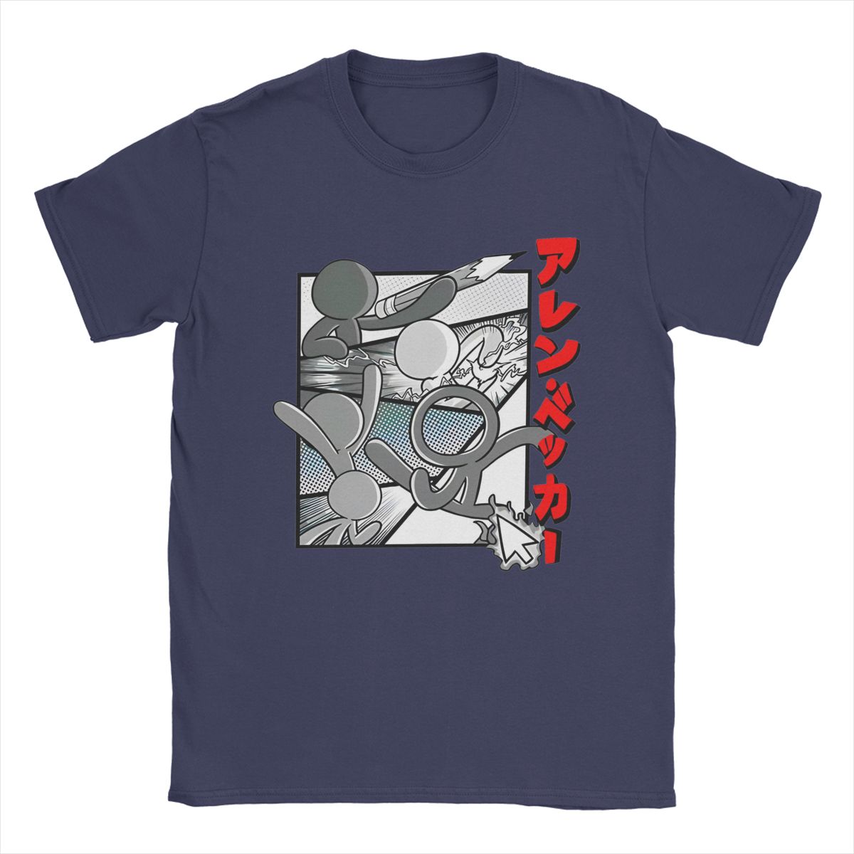 

Humor Alan Becker Manga T Shirt Men Women 100% Cotton Tee Shirt Birthday Gift Clothing 4XL