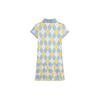 Polo Ralph Lauren Polo Dress Ss24 Diamond Pattern Polo Collar Short Sleeve Kids Dresses Blue CWPODRSG3D20823-400