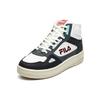 FILA Faux Leather Mid-Top Retro Basketball Shoes Women sneaker Black White F12W141211FWB