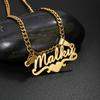 Personalized Custom Name Necklace K18 Gold Cuban Chain Love English Letter Woman Necklace