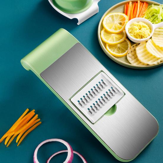 1 Set Vegetable Slicer Detachable Ergonomic Handle Sharp Blade Labor-saving Polished Surface Multifunctional Vegetable Slicer Cutter Shredder