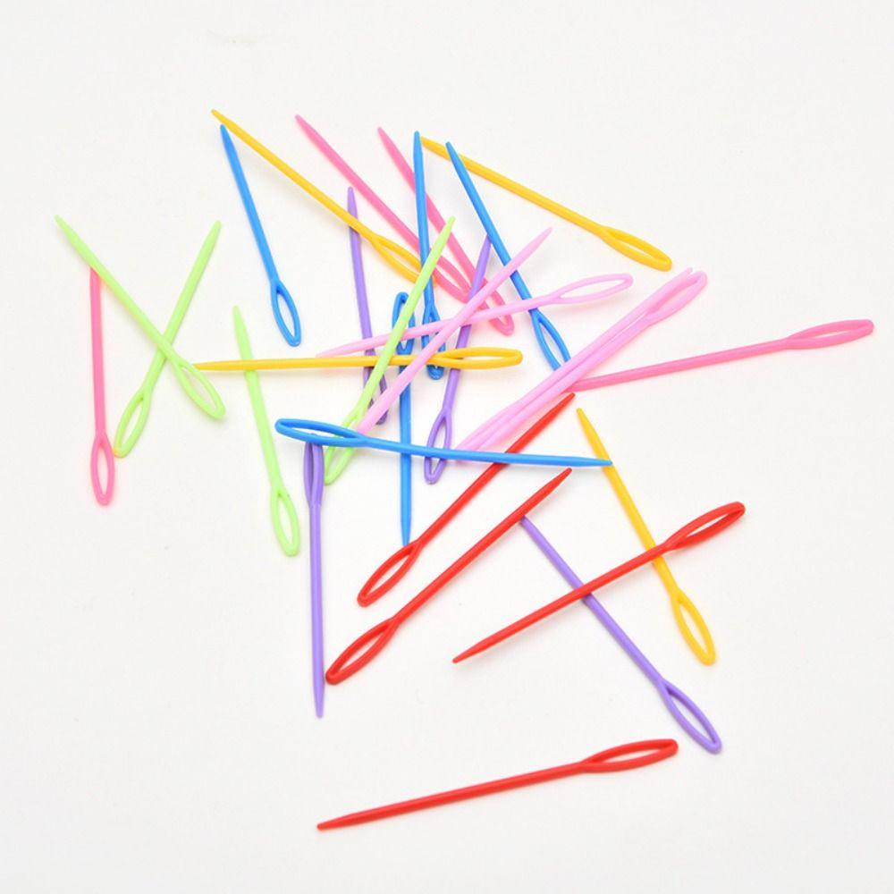 DIY Craft Plastic Needles Plastic DIY Crochet Hooks Plastic Knitting Needles  Children Toys