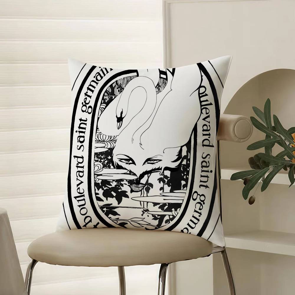 

Легкая роскошь Натуральный D-Diptyques Наволочка Комфорт Диван-кровать Шелковистая элегантная Невидимая молния Декоративная наволочка 12x12Inch