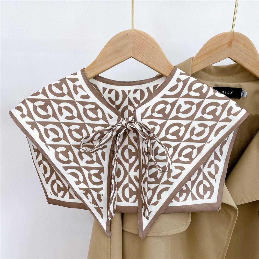 Neck Protection Sun Protection Summer Shoulder Scarf Shawl Style Silk Fake Collar Cloak