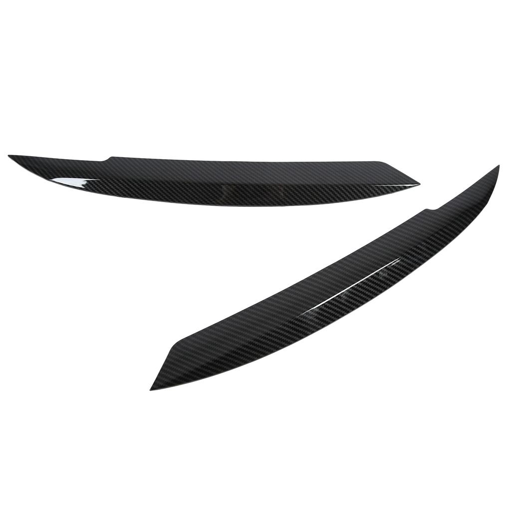 2PCS Car Headlight Eyebrows Carbon Fiber Style Left Right Replacement for MK6 Sagitar NCS 2010‑2018