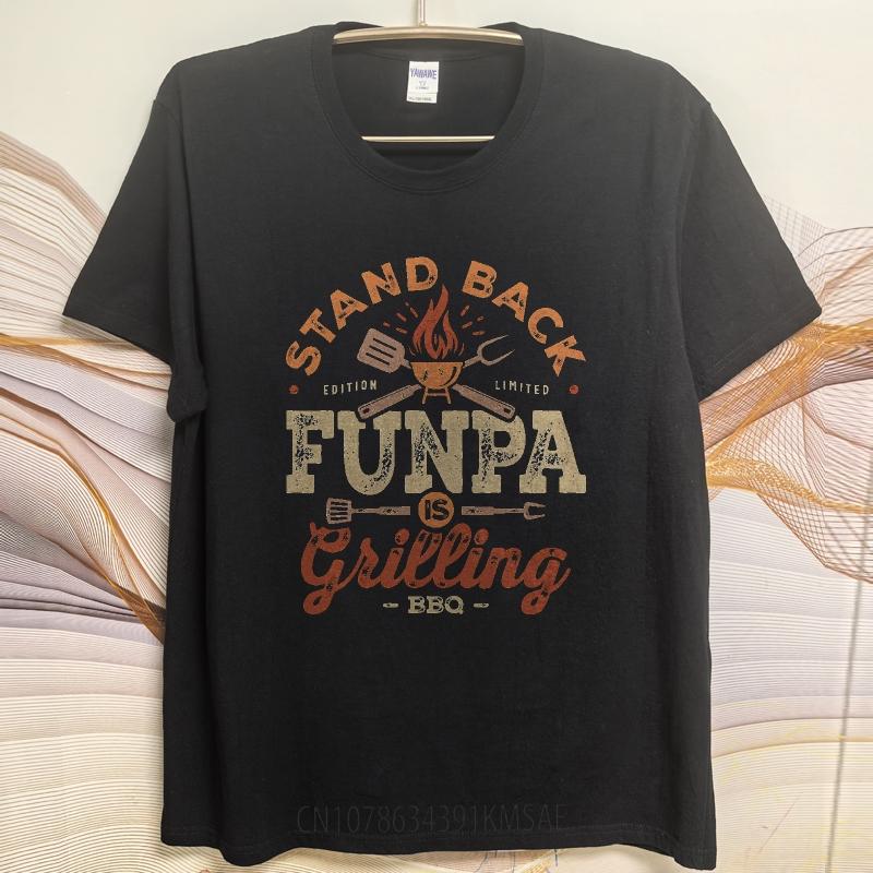 Oversized Summer For Her Tshirt Stand Back Funpa Is Grilling Bbq Short Sleeve Relaxed Fit Oneck Tees Everyday Tee Premium Gift