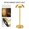 LED Wireless Gold Table Lamp Rechargeable Touch Table Light Stepless Dimmable Creative Night Light for Living Room