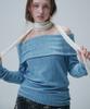 FUNFROMFUN Glitter Off Shoulder Tee, Blue