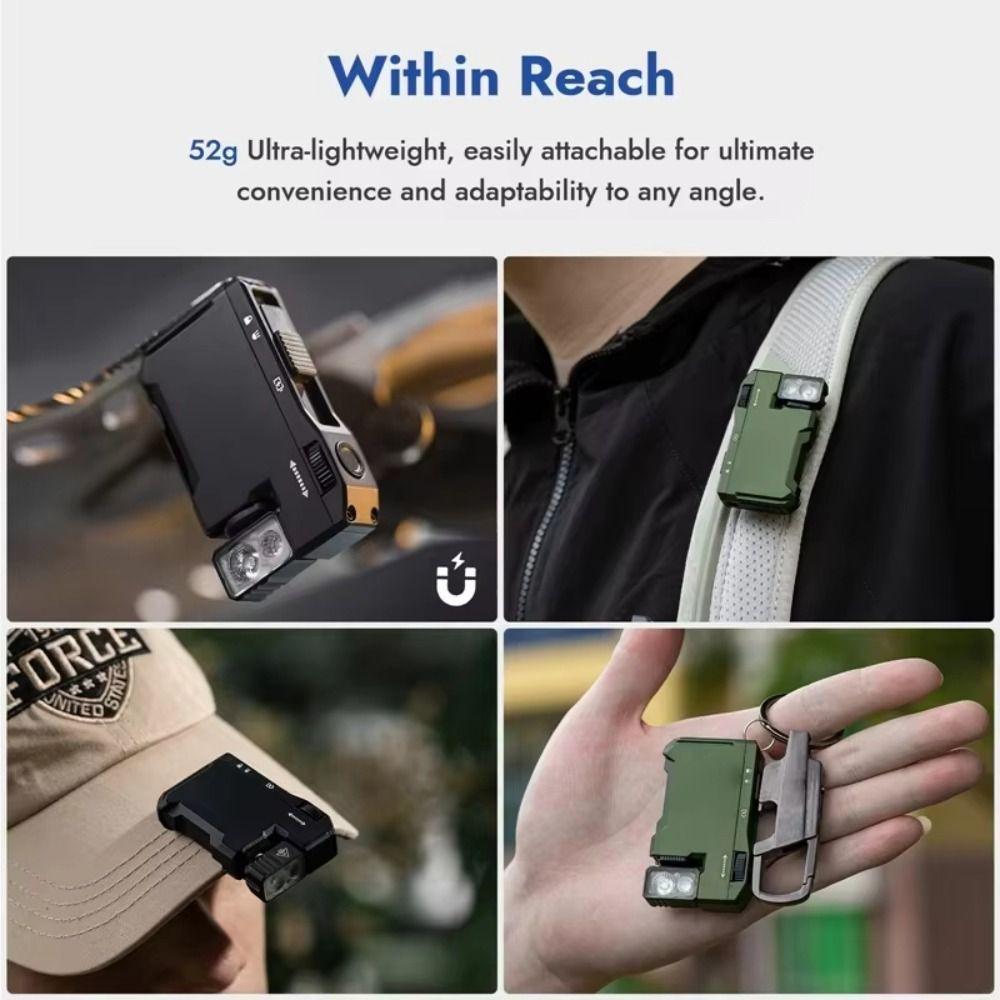 With 180° Rotation & Dual Light Keychain Flashlights G5 Rechargeable Camping Lantern  for Outdoor