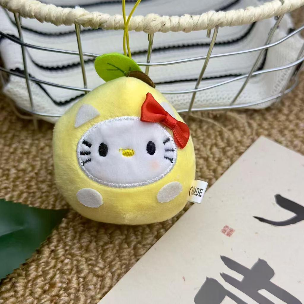 Sanrio Hello Kitty, Kuromi, and My Melody Plush Pendant Dolls - Apple KT Cat Design