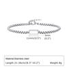 Initials Box Chain Bracelets for Men Boys,Alphabet A-Z 26 Letter Stainless Steel Chain Wristband,New Trend Jewelry Gifts