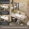 Modern Minimalist Sintered Stone Washbasin Set with Seamless Ceramic Sink, Bathroom Cabinet, and Mirror Storage Cabinet
