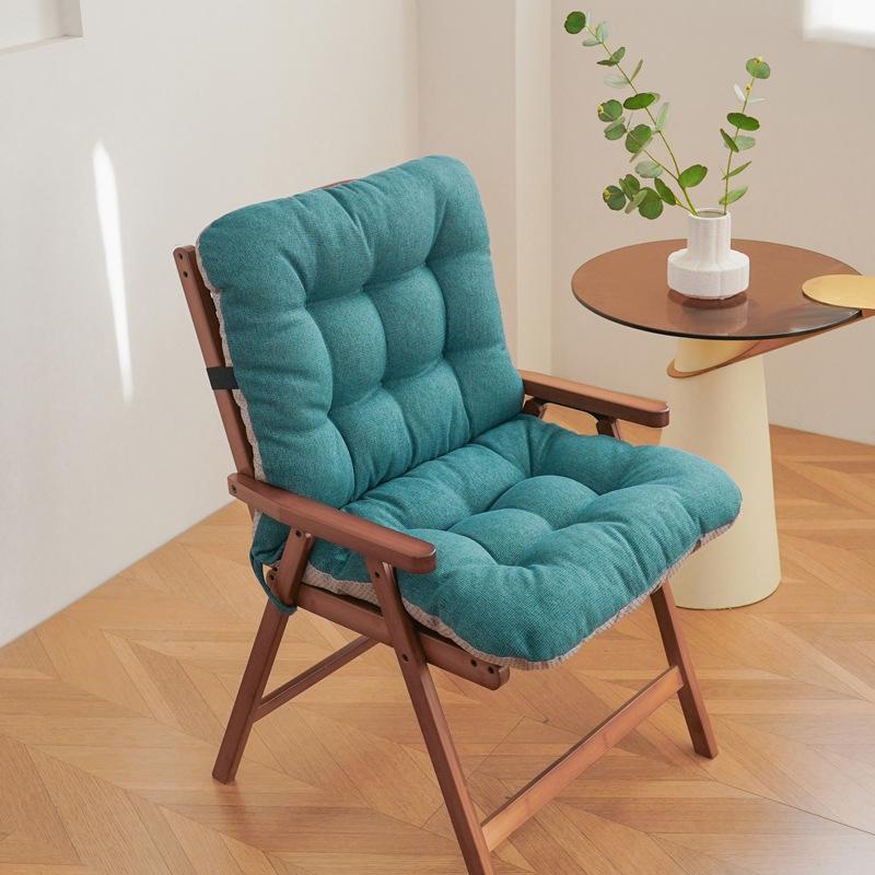 

Cotton Linen Thick Cushion Sitting for A Long Time in The Office Protecting The Waist and Backrest Folding Lounge Chair Cushions Anti Slip Seat Mat 85x50x10cm зелёный