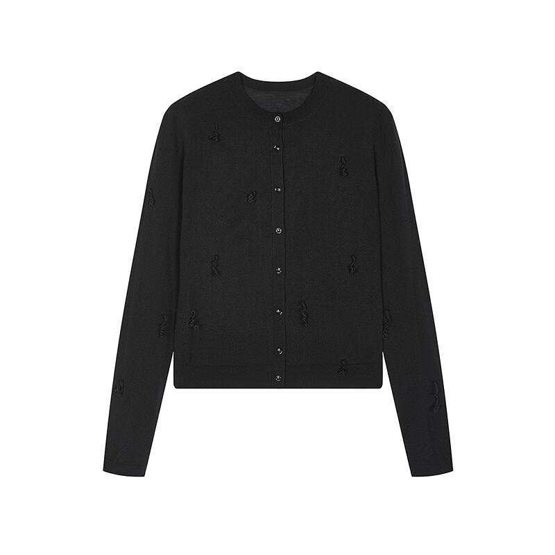 JNBY 2025 Fall Slim-Fit 100% Wool Cardigan
