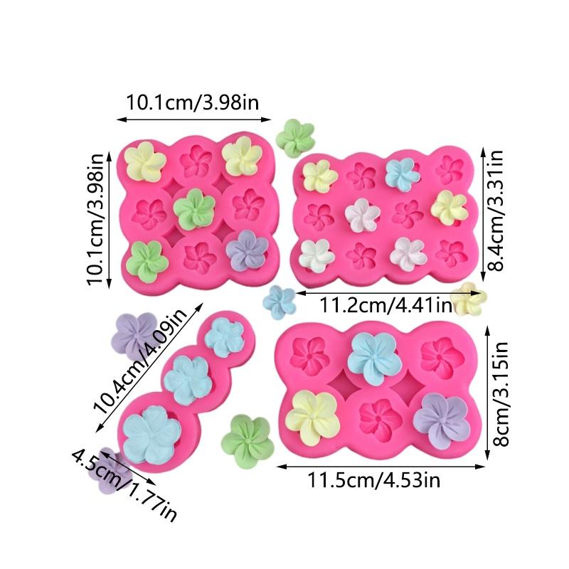 3D Flower Silicone Mold for Mousse Cake Chocolate Creative Ice Tray Nonstick Flexible for Home Baking Decoration