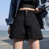 Summer Casual Loose Denim Shorts for Women Fashion High Waist Wide Leg Jeans Female Pants Vintage Blue Simple Office Lady Shorts 24250