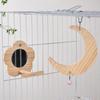 Bite Resistant Bird Flower Mirror Toy Hanging Parrot Swing Toy Parrot Swing Stand  Cage Accessories